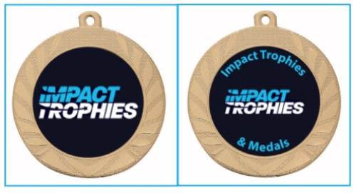 Personalise your medal or trophy with a logo